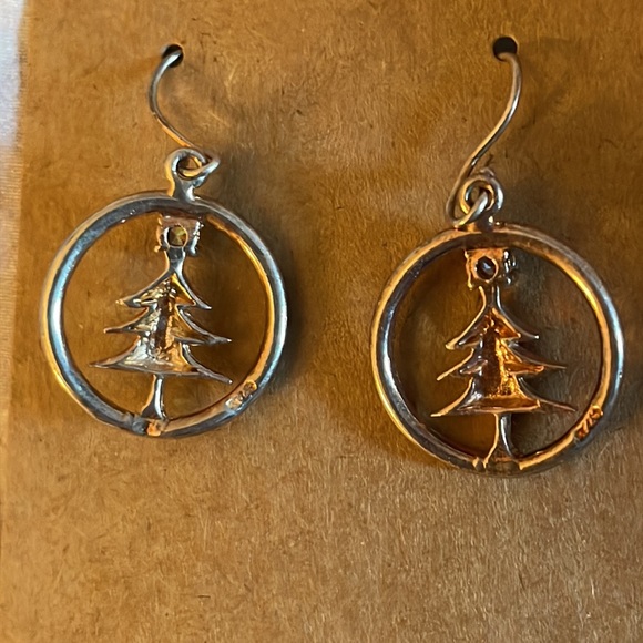 925 Dangly Tree Earrings - Picture 3 of 3